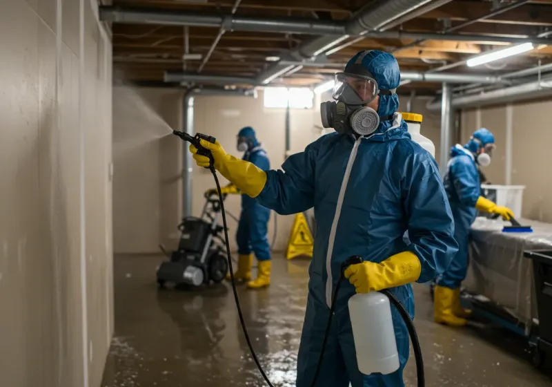 Basement Sanitization and Antimicrobial Treatment process in Royal Kunia, HI
