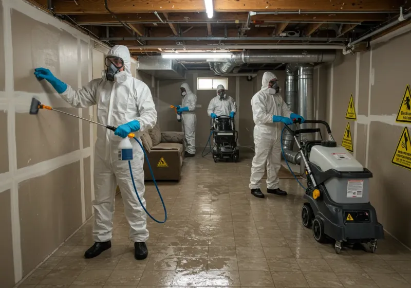 Basement Moisture Removal and Structural Drying process in Royal Kunia, HI